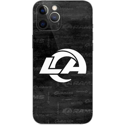 NFL Los Angeles Rams Black & White iPhone 12 Pro Max Skin